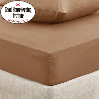 Dunelm Non Iron Plain Fitted Sheet Brown