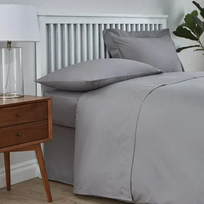 Dunelm Easycare Cotton 180 Thread Count Flat Sheet Dove Grey