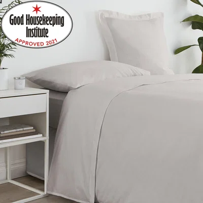 Dunelm Non Iron Plain Flat Sheet Silver