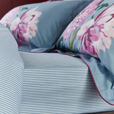 Dunelm Joules Melrose Floral Blue 100% Cotton Fitted Sheet Light Blue