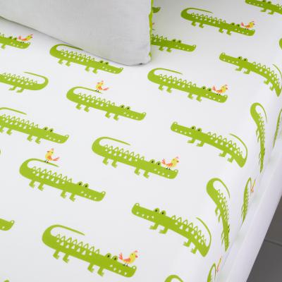 Dunelm Cosatto Crocodile Smiles Pack of 2 100% Cotton Fitted Sheets MultiColoured