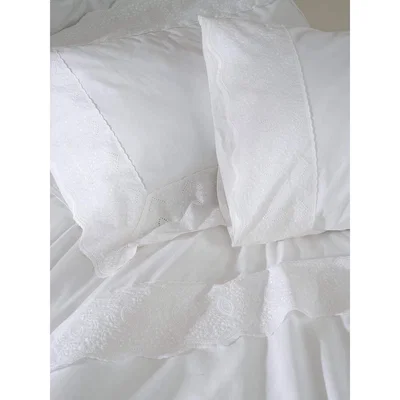 John Lewis Truly Embroidered Cotton Flat Sheet