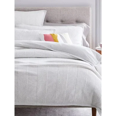 John Lewis west elm Organic Cotton Cloud Jersey Bedding, Light Heather Grey