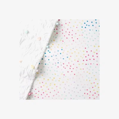 John Lewis Pottery Barn Kids Nadia Dot Fitted Cotbed Sheet, 70 x 132cm, Multi
