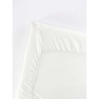 John Lewis BabyBjörn Travel Cot Light Fitted Sheet, White