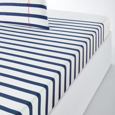 La Redoute Malo Striped Cotton Fitted Sheet
