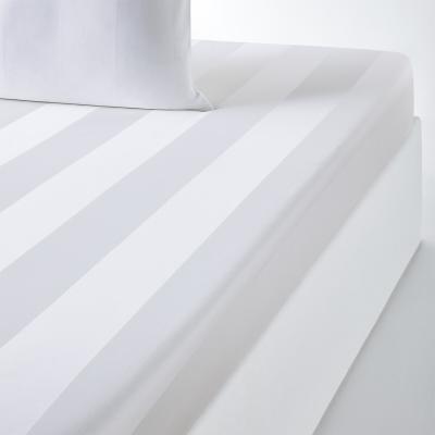 La Redoute Wide Striped Cotton Satin Fitted Sheet