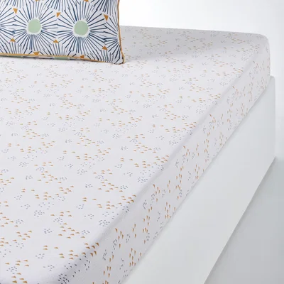 La Redoute OJA Geometric Print Cotton Fitted Sheet