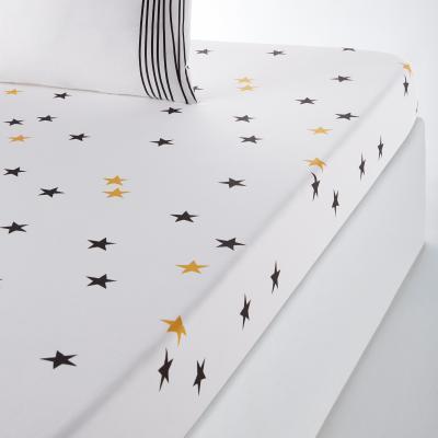 La Redoute Fringe Star Print Cotton Fitted Sheet