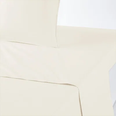 La Redoute Plain Organic Cotton Percale Flat Sheet