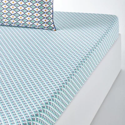 La Redoute Pallazzo Pastel Cotton Fitted Sheet