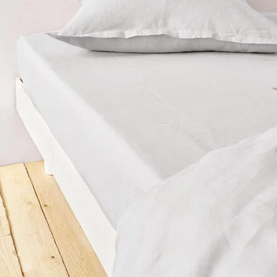 La Redoute Washed Linen Plain Fitted Sheet
