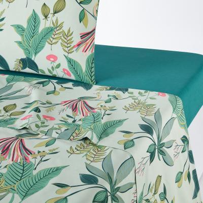 La Redoute Somerset Floral Cotton Percale 200 Thread Count Flat Sheet