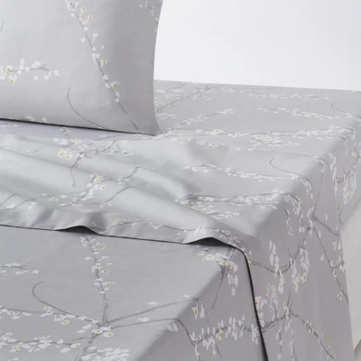 La Redoute Natsumi Cotton Satin Floral Flat Sheet