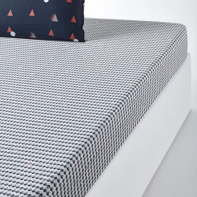 La Redoute Digna Geometric Cotton Fitted Sheet