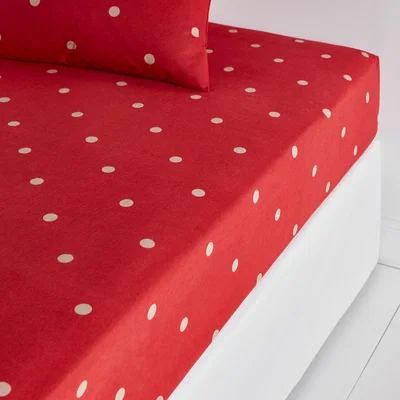 La Redoute Edelweiss Polka Dot Cotton Fitted Sheet