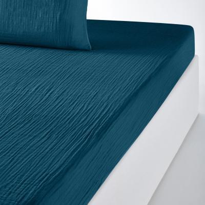 La Redoute Snow Plain Cotton Muslin Fitted Sheet