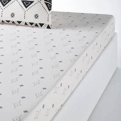 La Redoute Bahiya Cotton Percale Printed Fitted Sheet