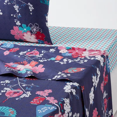 La Redoute Miss Shanghai Floral Cotton Flat Sheet
