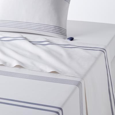 La Redoute Riad Striped Cotton Flat Sheet