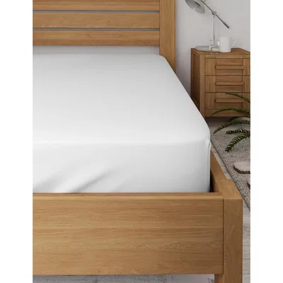 Marks & Spencer M&S  Bamboo Cotton Blend Deep Fitted Sheet - 6FT - White, White,Grey,Mint,Cream,Mid Grey,Stone,Mid Blue