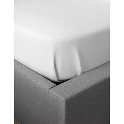 Marks & Spencer M&S Easycare Percale Flat Sheet - 5FT - White, Dove,Silver Grey,Light Putty,Aqua,Light Cream,White,Blue Denim,Oyster