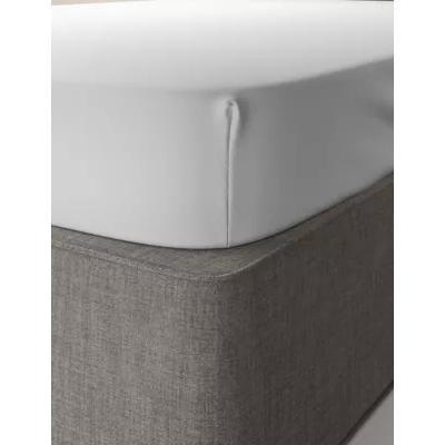 Marks & Spencer M&S Jersey Fitted Sheet - 5FT - White, White,Grey Marl,Pink,Natural,Mid Blue