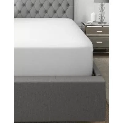 Marks & Spencer M&S Egyptian Cotton 230 Thread Count Extra Deep Fitted Sheet - 6FT - White, White,Ivory,Cream,Mink,Midnight Navy,Aqua