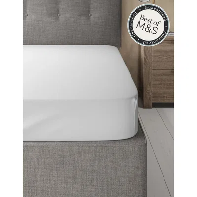 Marks & Spencer M&S Egyptian Cotton 230 Thread Count Fitted Sheet - 5FT - Oatmeal, Oatmeal,Sugar Plum,Cream,Ivory,Slate Blue,White,Mink,Midnight Navy,Light Duck Egg,Light Wedgewood,Slate,Black,Purple
