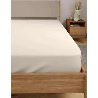 Marks & Spencer M&S Egyptian Cotton 230 Thread Count Deep Fitted Sheet - DBL - Cream, Oatmeal,Sugar Plum,Mink,Slate Blue,Cream,Silver Grey,Midnight Navy,Ivory,White,Light Duck Egg,Light Wedgewood,Slate,Black,Purple