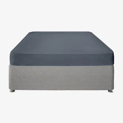 Downtown Serene Bedlinen Plain Dye Fitted Sheet Denim