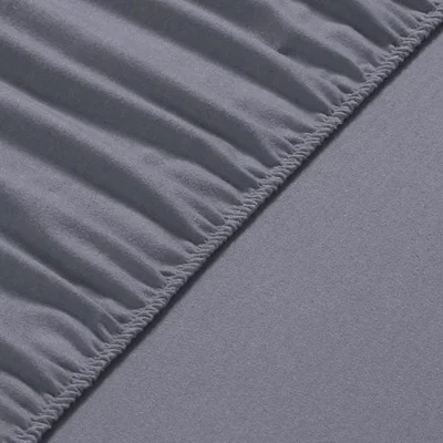 The Range 200x200x30 cm Flannel Fleece Fitted Bed Sheet - Winter Grey