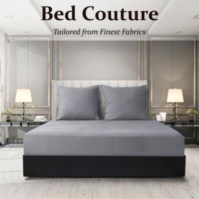 The Range Velvet Flannel Fitted Bed Sheet King - Warm Grey