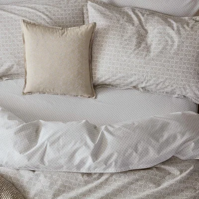 The Rug Seller Thea Fitted Sheet By Murmur in Linen Beige