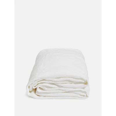 Soho Home Luna Fitted Sheet White, Emperor