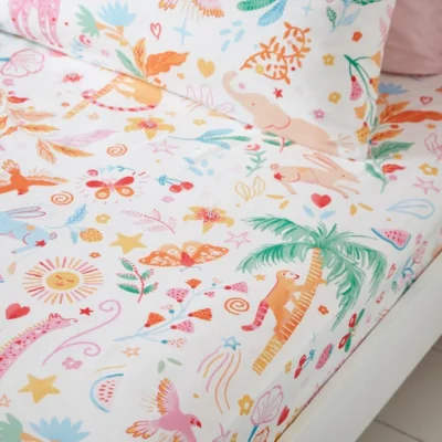 Dunelm Set of 2 Jungle Fun Fitted Bed Sheets