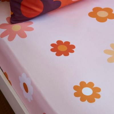 Dunelm Retro Floral Polycotton Fitted Sheet
