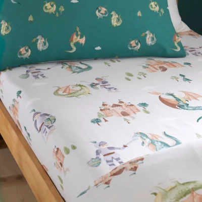 Dunelm Set of 2 Knight Time Tales Fitted Sheets