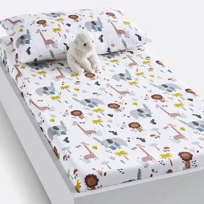 La Redoute Henri Animal Organic Cotton Cot Fitted Sheet