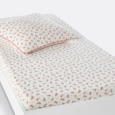 La Redoute Sabana Floral 100% Washed Cotton Fitted Sheet