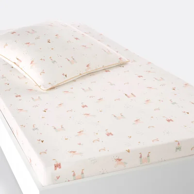 La Redoute Unicorn Castle Child's Cotton Fitted Sheet