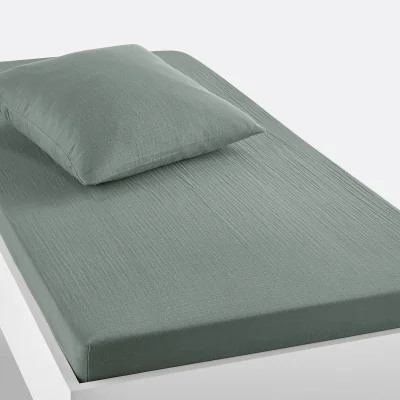 La Redoute Kumla Children's Plain Cotton Muslin Fitted Sheet