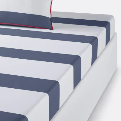 La Redoute Yacht Striped Cotton Fitted Sheet