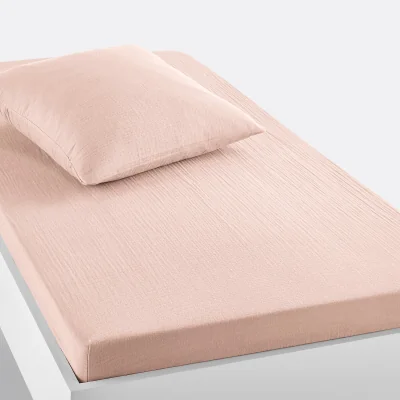 La Redoute Kumla Children's Plain Cotton Muslin Fitted Sheet