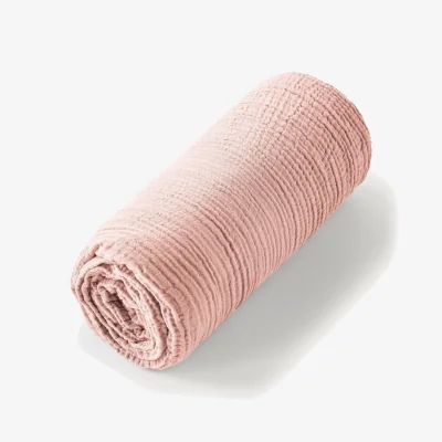 La Redoute Cuddly Organic Cotton Muslin 200 Thread Count Fitted Sheet