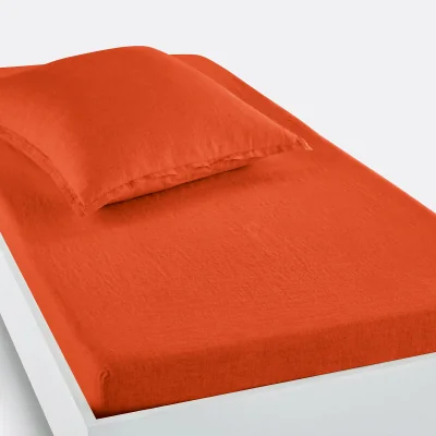 La Redoute Linot 30cm High Washed Linen Child's Fitted Sheet