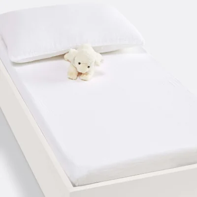 La Redoute Fitted Sheet For Cot in Plain Cotton Muslin, Kumla
