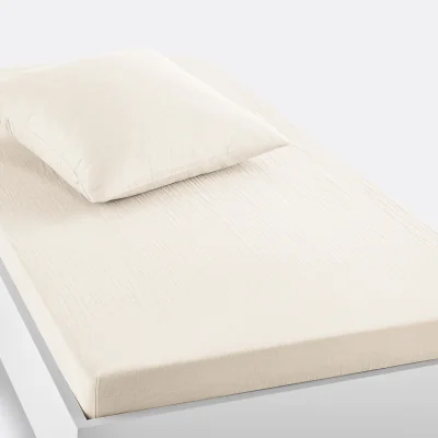 La Redoute Kumla Children's Plain Cotton Muslin Fitted Sheet