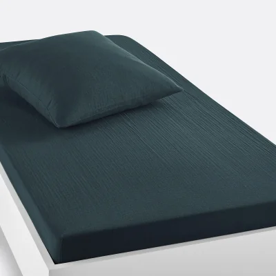 La Redoute Kumla Children's Plain Cotton Muslin Fitted Sheet