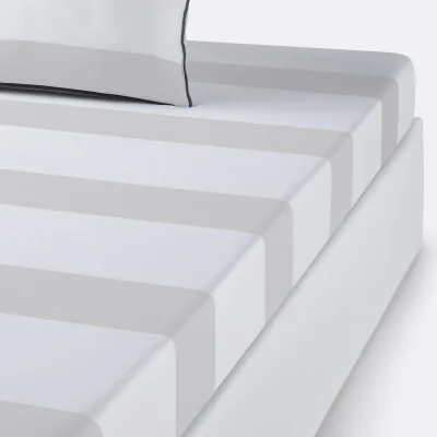 La Redoute Yacht Striped Cotton Fitted Sheet